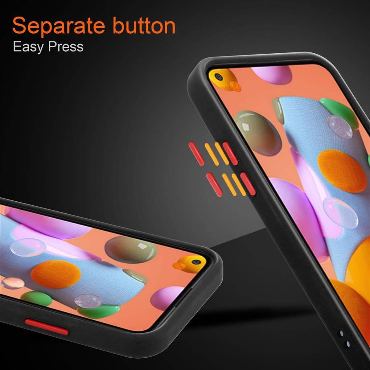 Cadorabo Hülle für Samsung Galaxy A11 / M11 Schutz Hülle in Transparent Handyhülle Hybrid Schutzhülle Etui TPU Silikon