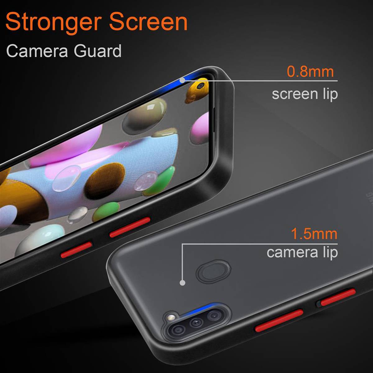 Cadorabo Hülle für Samsung Galaxy A11 / M11 Schutz Hülle in Transparent Handyhülle Hybrid Schutzhülle Etui TPU Silikon