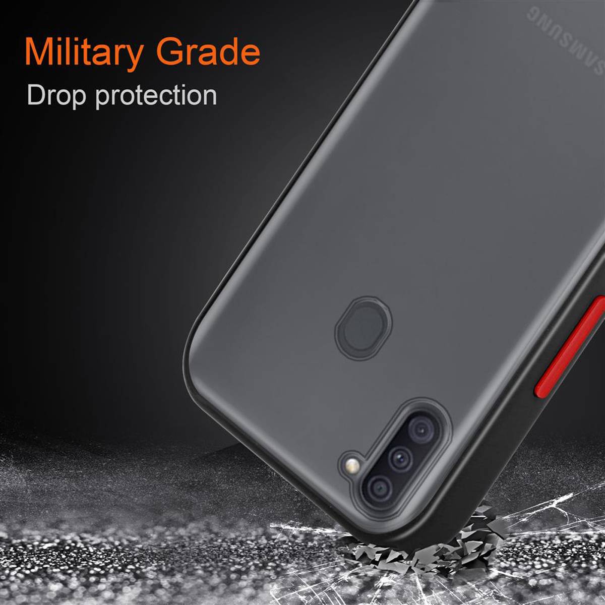 Cadorabo Hülle für Samsung Galaxy A11 / M11 Schutz Hülle in Transparent Handyhülle Hybrid Schutzhülle Etui TPU Silikon