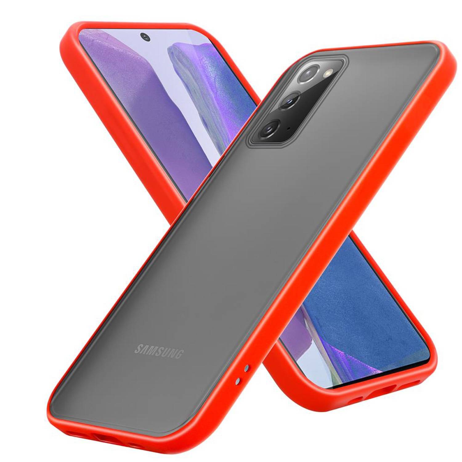 Cadorabo Hülle für Samsung Galaxy NOTE 20 Schutz Hülle in Transparent Handyhülle Hybrid Schutzhülle Etui TPU Silikon