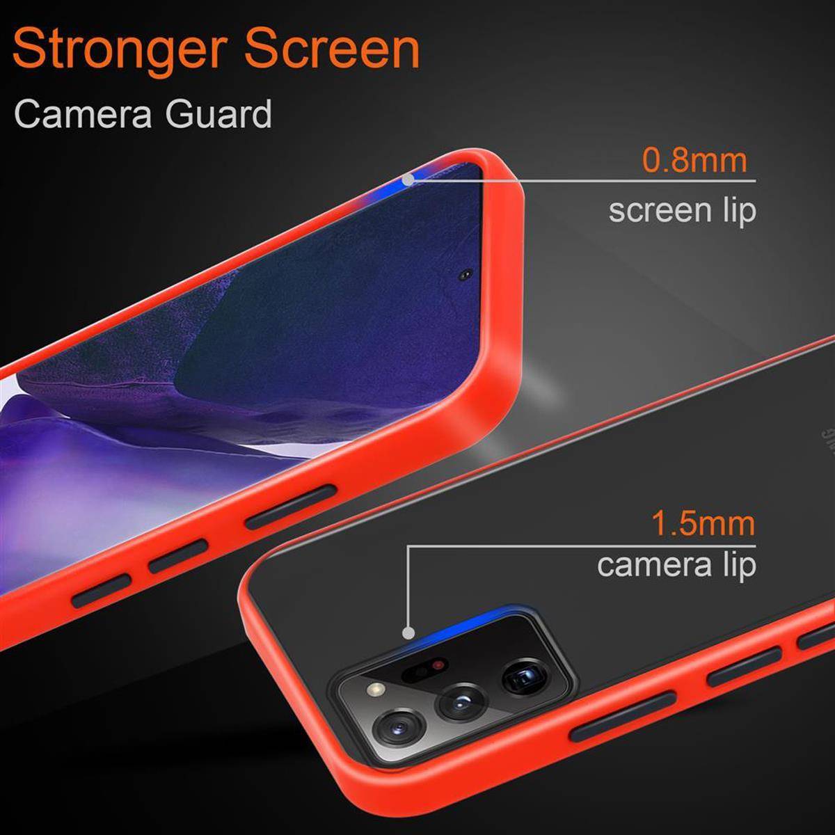 Cadorabo Hülle für Samsung Galaxy NOTE 20 ULTRA Schutz Hülle in Transparent Handyhülle Hybrid Schutzhülle Etui TPU