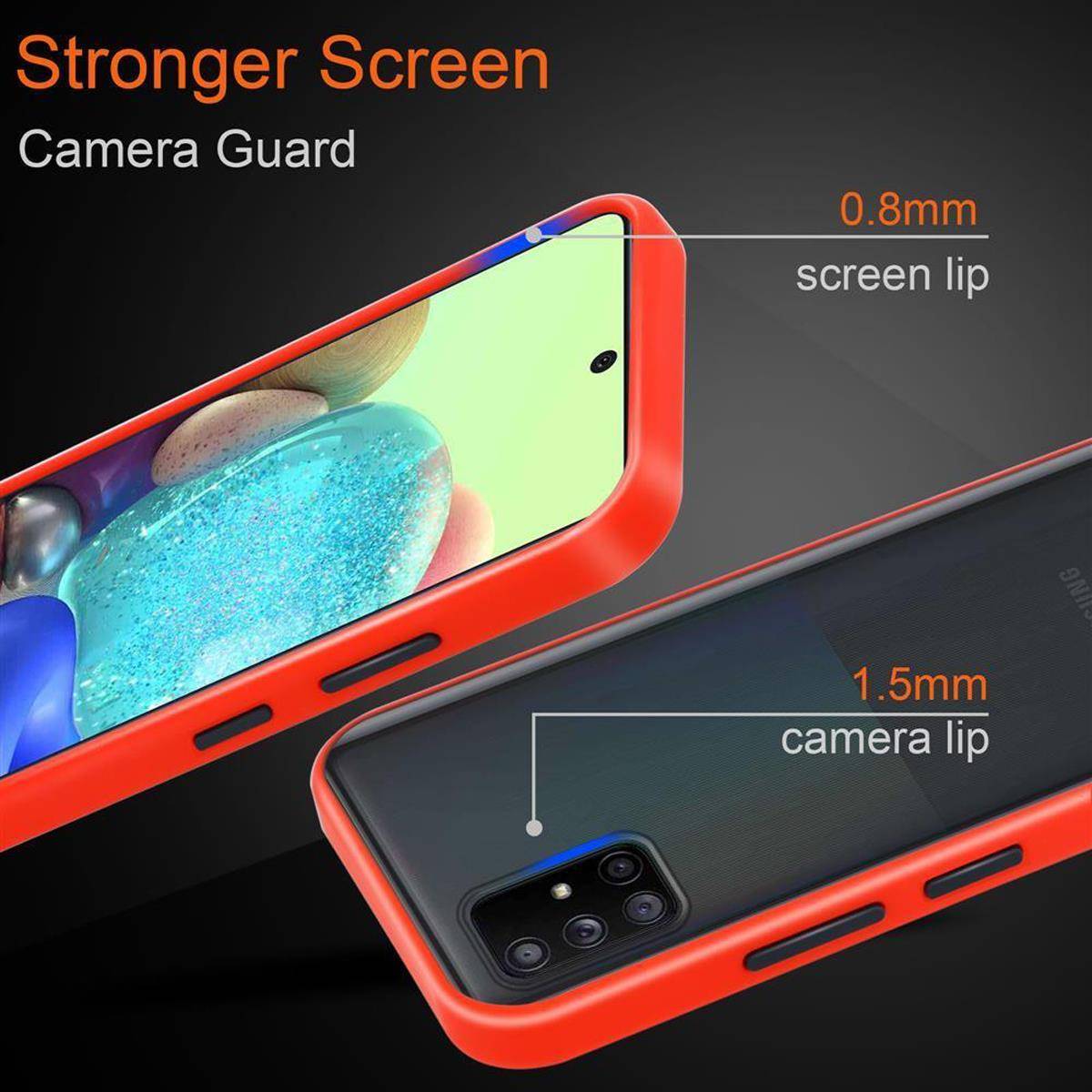 Cadorabo Hülle für Samsung Galaxy A71 5G Schutz Hülle in Transparent Handyhülle Hybrid Schutzhülle Etui TPU Silikon