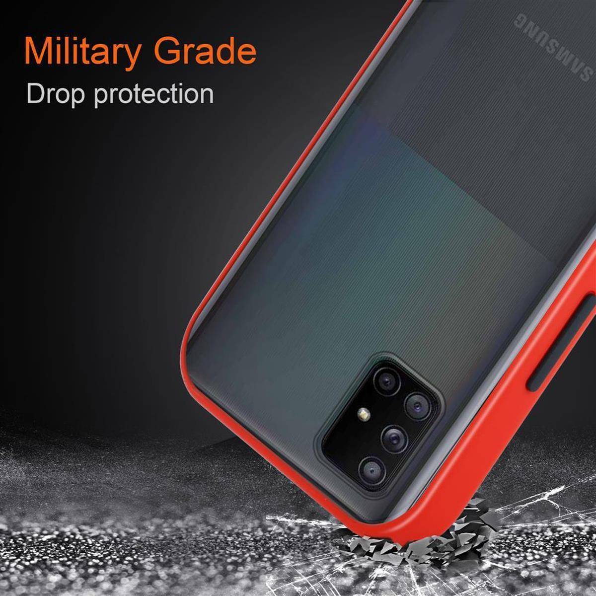 Cadorabo Hülle für Samsung Galaxy A71 5G Schutz Hülle in Transparent Handyhülle Hybrid Schutzhülle Etui TPU Silikon
