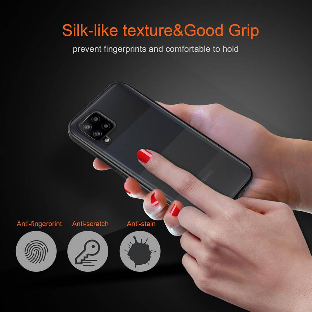 Cadorabo Hülle für Samsung Galaxy A42 5G / M42 5G Schutz Hülle in Schwarz Handyhülle Hybrid Schutzhülle Etui TPU Silikon