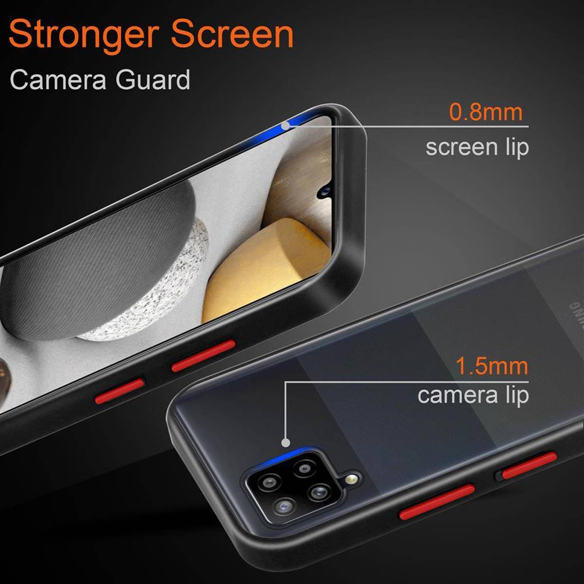 Cadorabo Hülle für Samsung Galaxy A42 5G / M42 5G Schutz Hülle in Transparent Handyhülle Hybrid Schutzhülle Etui TPU