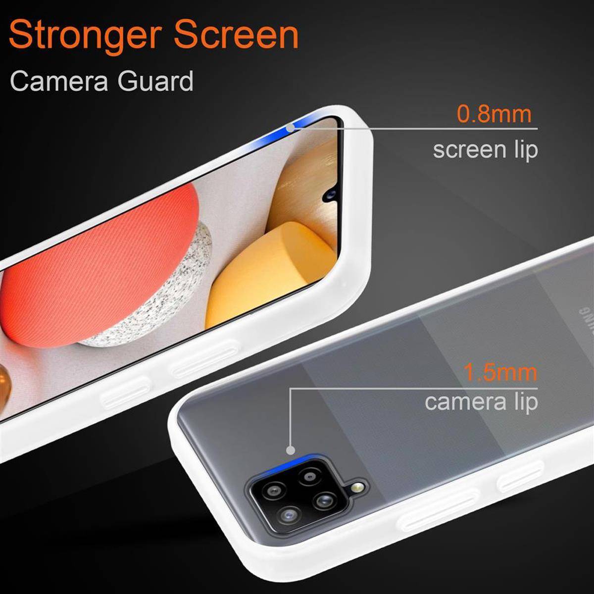 Cadorabo Hülle für Samsung Galaxy A42 5G / M42 5G Schutz Hülle in Transparent Handyhülle Hybrid Schutzhülle Etui TPU