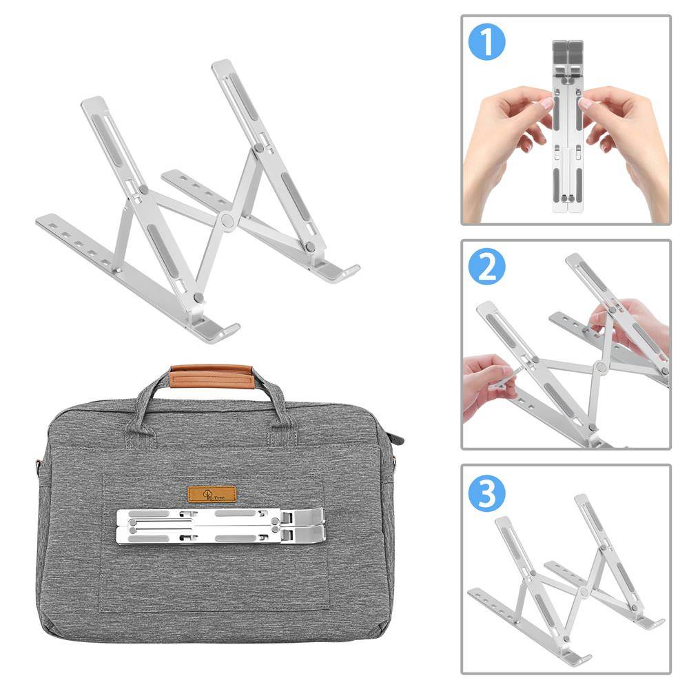 Cadorabo Tablet Halterung in Grau - Tabletständer auch für Notebooks - 6-fach höhenverstellbar