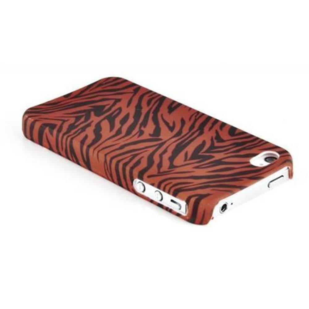 Cadorabo Hülle für Apple iPhone 4 / 4S Schutz Hülle in Braun Hard Case Schutzhülle Handyhülle Cover Etui