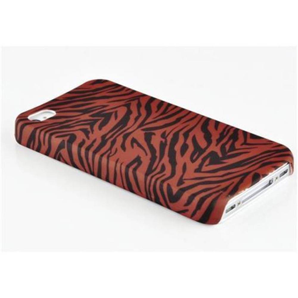 Cadorabo Hülle für Apple iPhone 4 / 4S Schutz Hülle in Braun Hard Case Schutzhülle Handyhülle Cover Etui