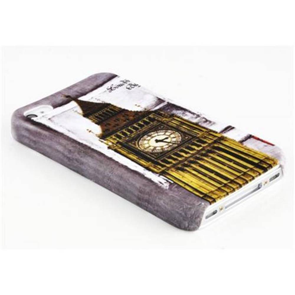 Cadorabo Hülle für Apple iPhone 4 / 4S Schutz Hülle in Grau Hard Case Schutzhülle Handyhülle Cover Etui