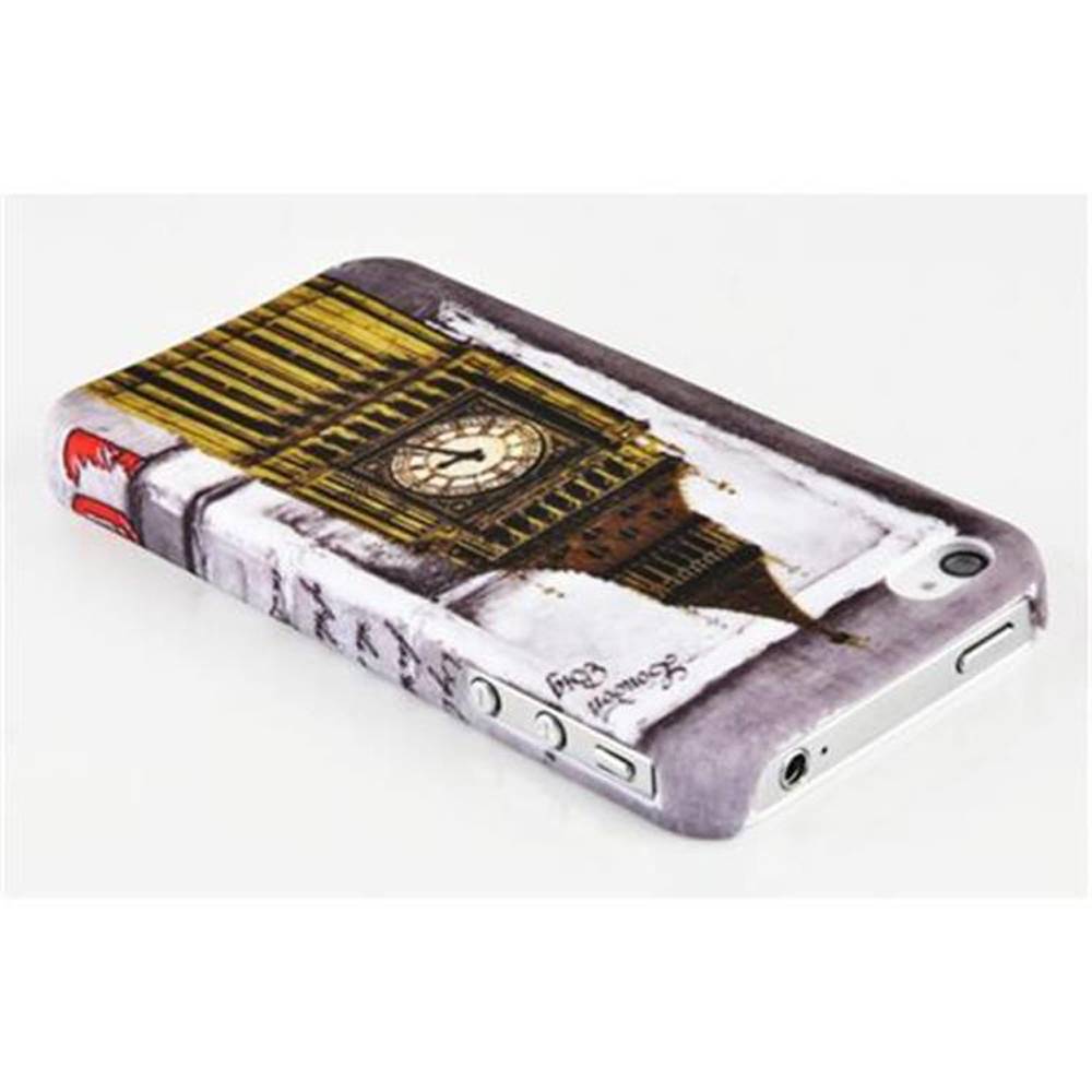 Cadorabo Hülle für Apple iPhone 4 / 4S Schutz Hülle in Grau Hard Case Schutzhülle Handyhülle Cover Etui