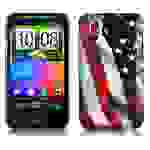 Cadorabo Hülle für HTC Desire HD Schutz Hülle in Rot Hard Case Schutzhülle Handyhülle Cover Etui