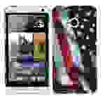Cadorabo Hülle für HTC ONE M7 Schutz Hülle in Rot Hard Case Schutzhülle Handyhülle Cover Etui