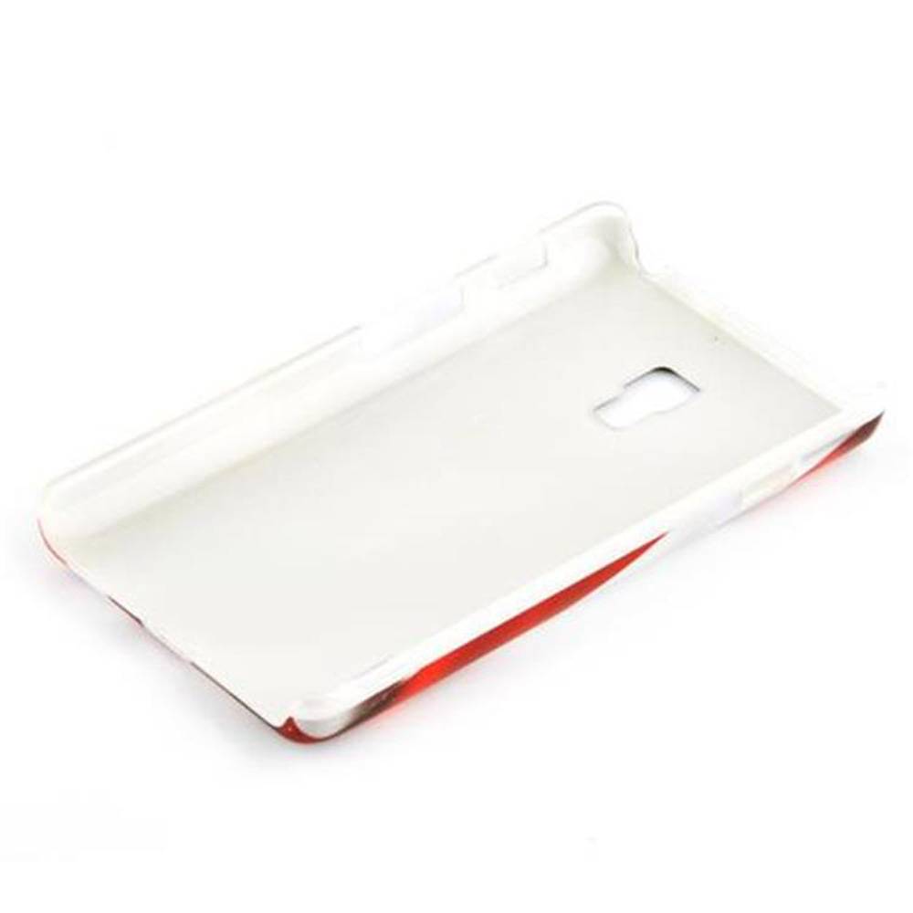 Cadorabo Hülle für LG OPTIMUS L7 II Schutz Hülle in Rot Hard Case Schutzhülle Handyhülle Cover Etui