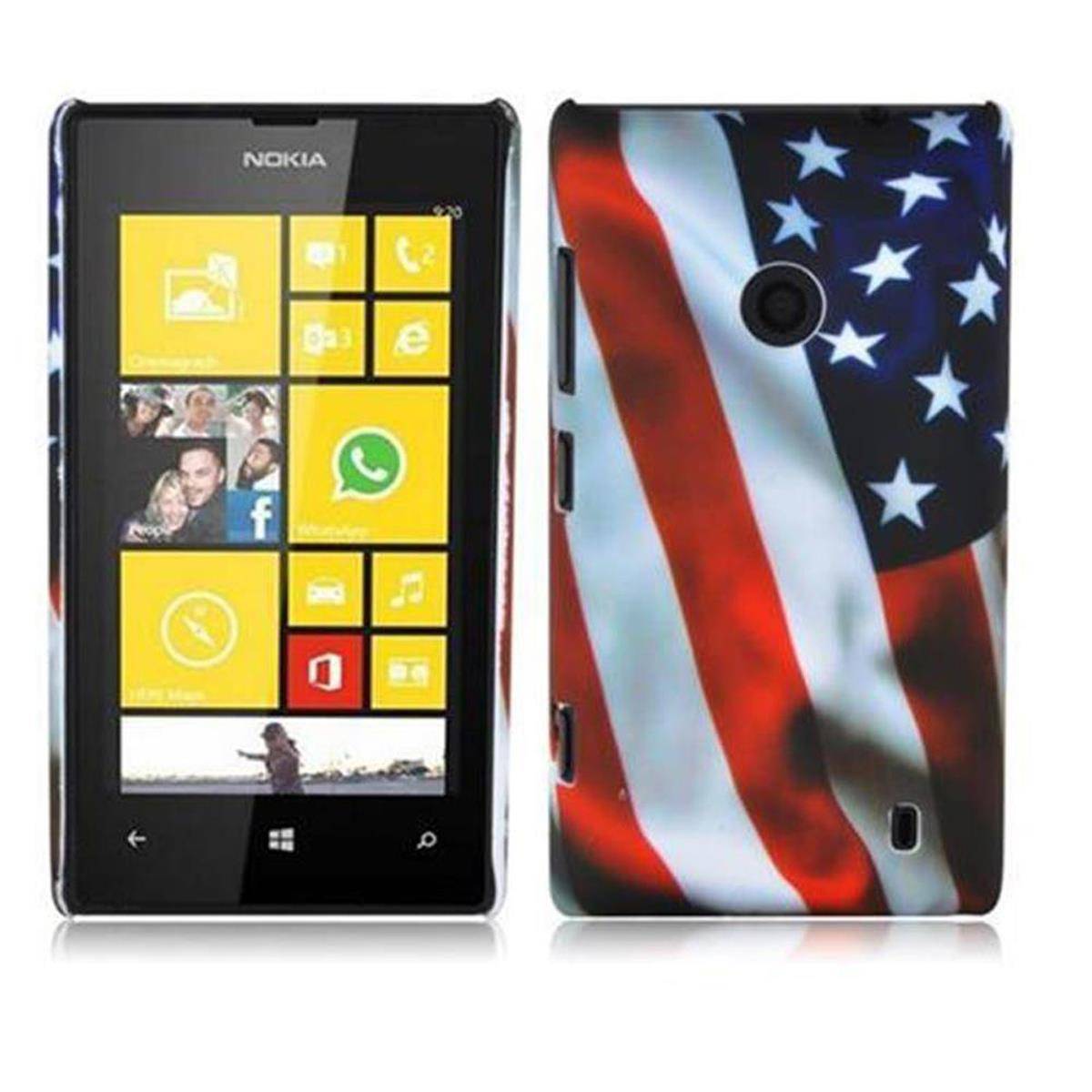 Cadorabo Hülle für Nokia Lumia 520 / 521 Schutz Hülle in Rot Hard Case Schutzhülle Handyhülle Cover Etui