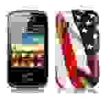 Cadorabo Hülle für Samsung Galaxy POCKET Schutz Hülle in Rot Hard Case Schutzhülle Handyhülle Cover Etui