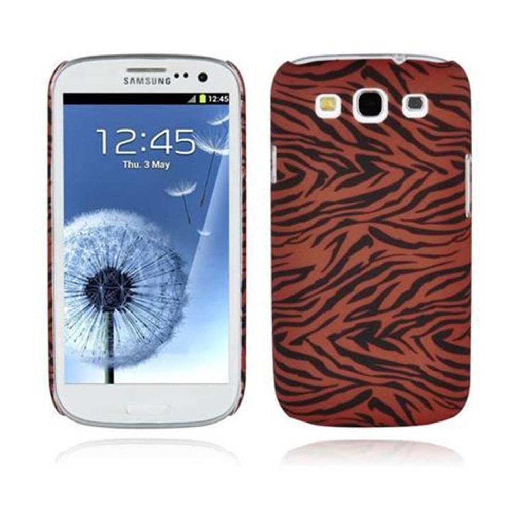 Cadorabo Hülle für Samsung Galaxy S3 / S3 NEO Schutz Hülle in Braun Hard Case Schutzhülle Handyhülle Cover Etui