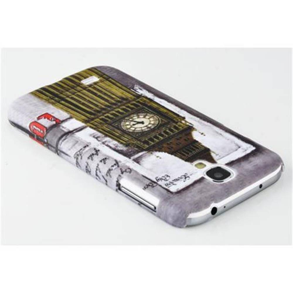 Cadorabo Hülle für Samsung Galaxy S4 Schutz Hülle in Grau Hard Case Schutzhülle Handyhülle Cover Etui