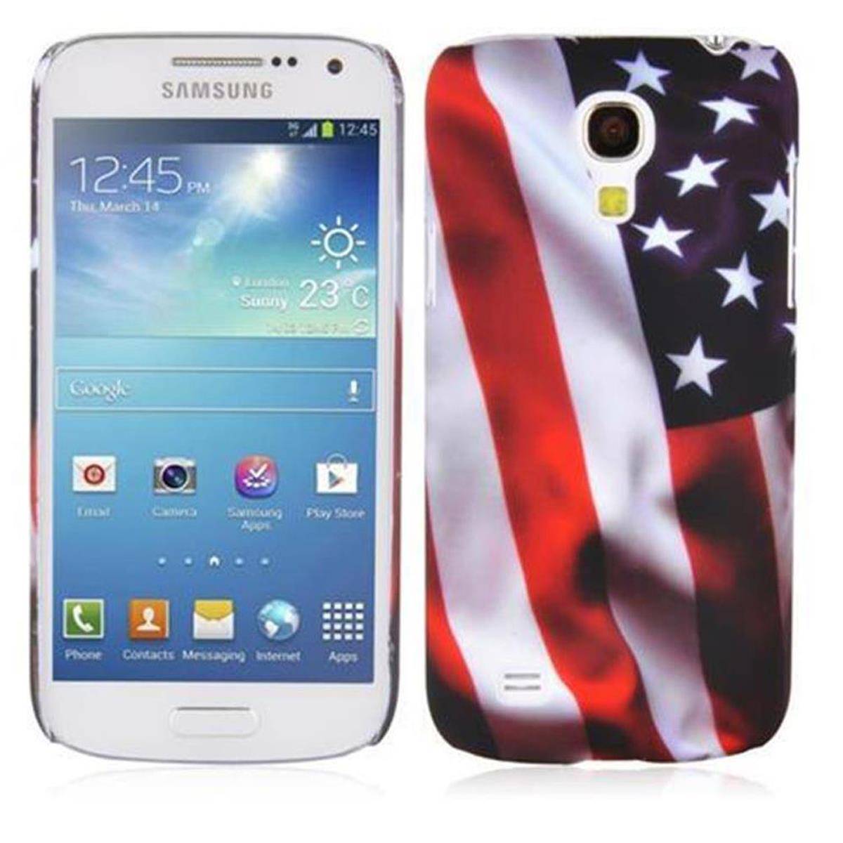 Cadorabo Hülle für Samsung Galaxy S4 MINI Schutz Hülle in Rot Hard Case Schutzhülle Handyhülle Cover Etui