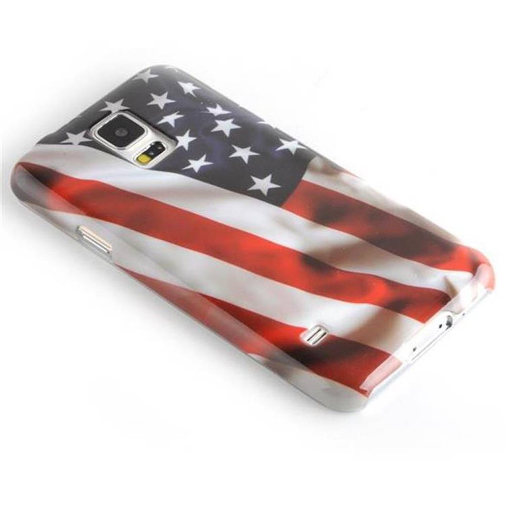 Cadorabo Hülle für Samsung Galaxy S5 / S5 NEO Schutz Hülle in Rot Hard Case Schutzhülle Handyhülle Cover Etui