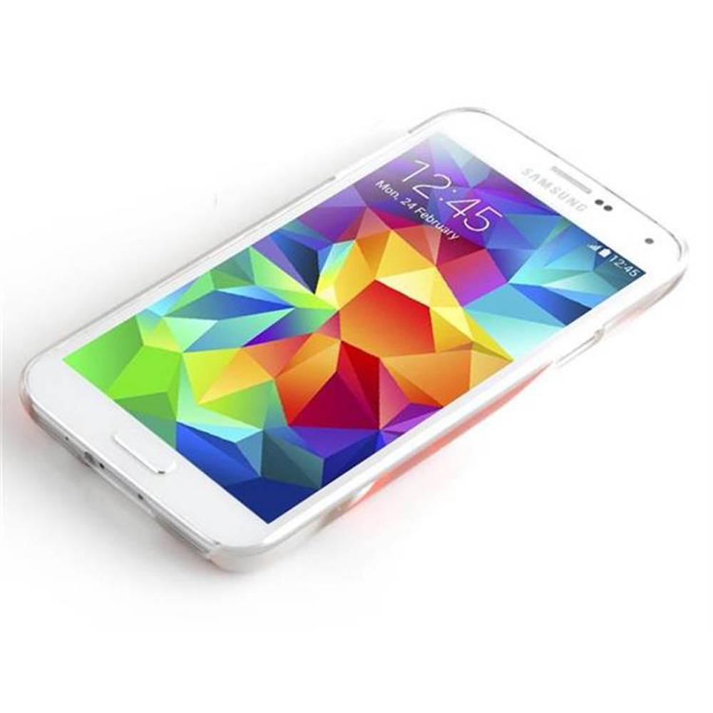 Cadorabo Hülle für Samsung Galaxy S5 / S5 NEO Schutz Hülle in Rot Hard Case Schutzhülle Handyhülle Cover Etui