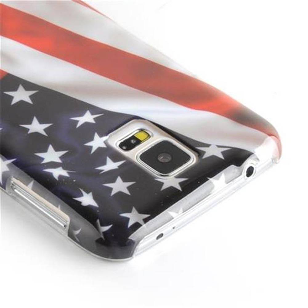 Cadorabo Hülle für Samsung Galaxy S5 / S5 NEO Schutz Hülle in Rot Hard Case Schutzhülle Handyhülle Cover Etui