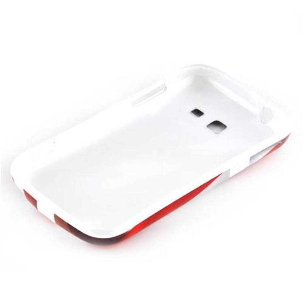 Cadorabo Hülle für Samsung Galaxy TREND LITE Schutz Hülle in Rot Hard Case Schutzhülle Handyhülle Cover Etui