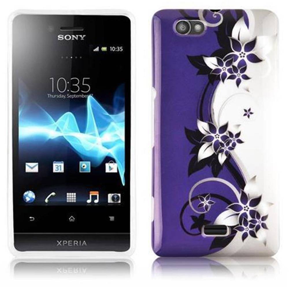 Cadorabo Hülle für Sony Xperia M Schutz Hülle in Lila Hard Case Schutzhülle Handyhülle Cover Etui