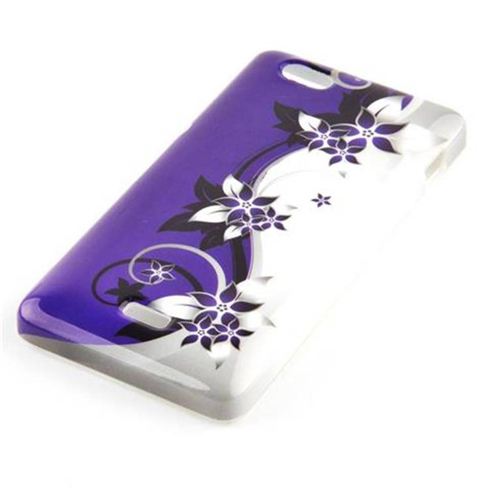 Cadorabo Hülle für Sony Xperia M Schutz Hülle in Lila Hard Case Schutzhülle Handyhülle Cover Etui