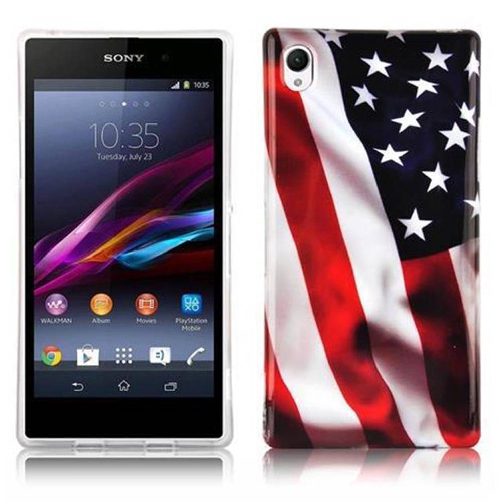 Cadorabo Hülle für Sony Xperia Z1 Schutz Hülle in Rot Hard Case Schutzhülle Handyhülle Cover Etui