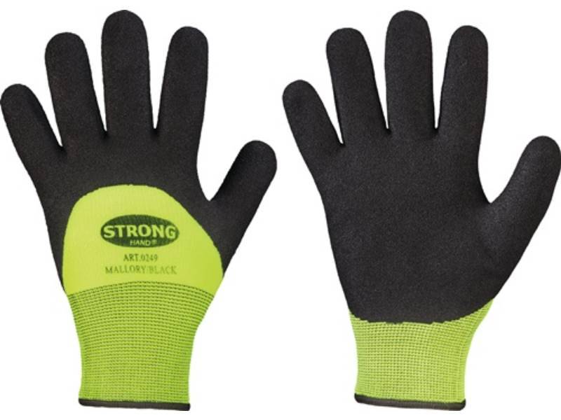 0249/11 Kälteschutzhandschuhe Gr.11 schwarz/gelb 100% Nylon (außen) m.Nitril