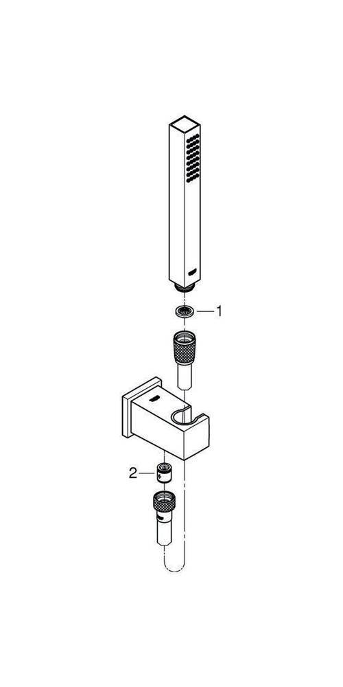 GROHE Wandhalterset Euphoria Cube Stick Wa Sv 9,5 l/m Handbr WBH m