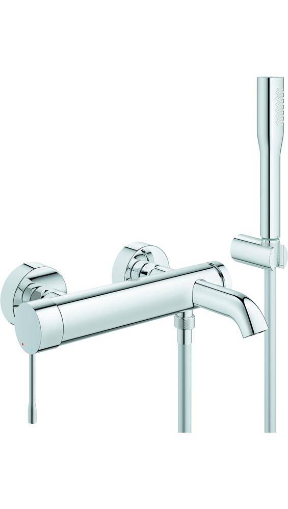 GROHE Einhand-Wannenbatterie ESSENCE DN 15, mit Brausegarnitur chrom