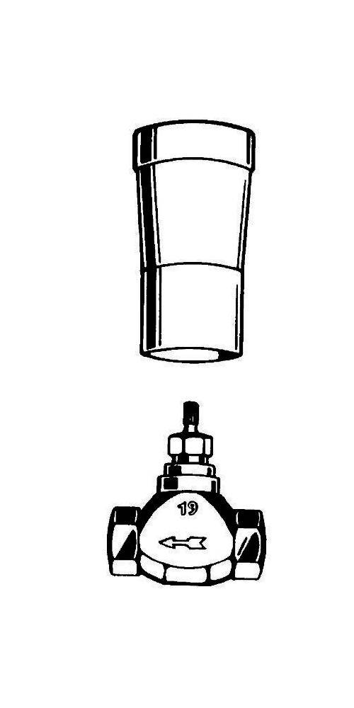 GROHE UP-Ventil-Unterteil vm Oberteil + Gewindeanschluss 3/4Zoll