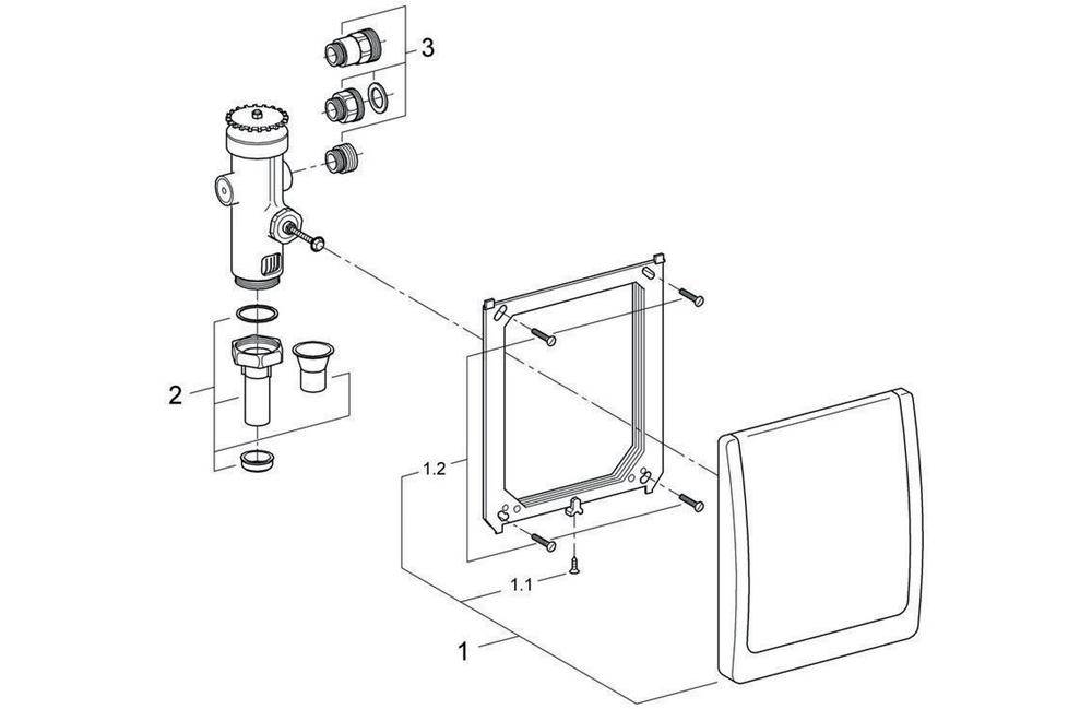 GROHE WC-Druckspüler 42901, 3/4Zoll, ohne Vorabsperrung chrom