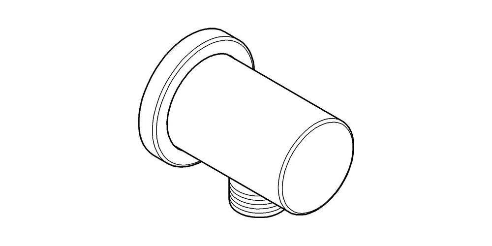 GROHE Wandanschlussbogen RAINSHOWER 1/2Zoll rd Ros ha graph Hard