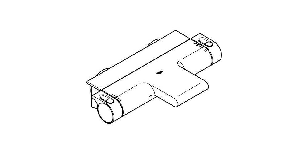 GROHE Thermostat-Wannenbatterie GROHTHERM 2000 1/2Zoll chr chrom
