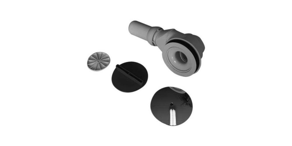 Duravit Duschwannenablauf Abgang waagerecht chrom chrom