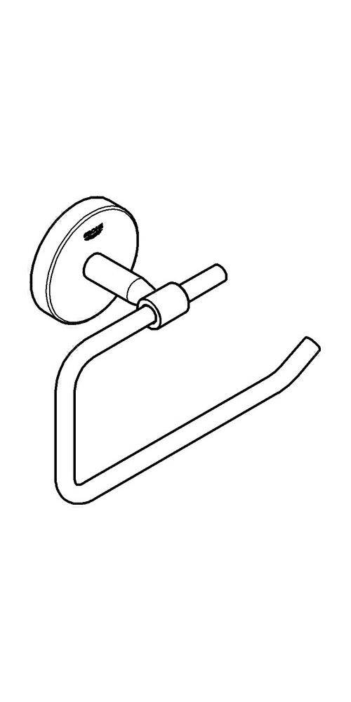 GROHE WC-Papierhalter BAU COSMOPOLITAN ohne Deckel chrom