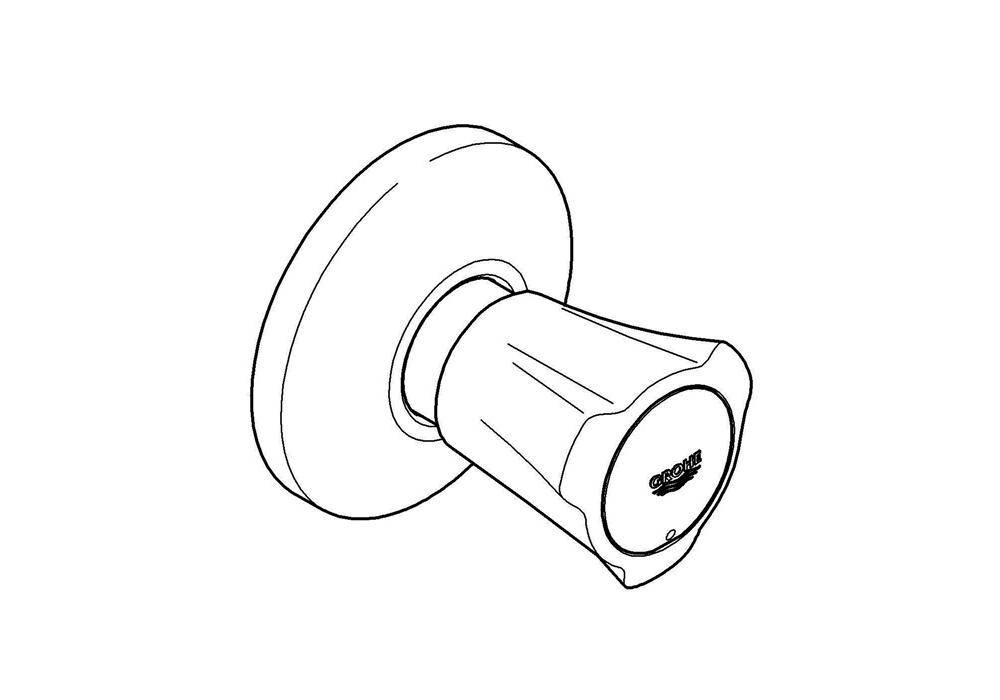 GROHE UP-Ventil-Oberbau COSTA Mark blau EBT 10-35mm chr