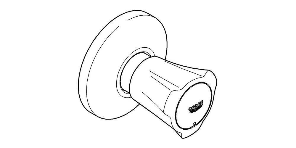 GROHE UP-Ventil-Oberbau COSTA Mark blau EBT 10-35mm chr