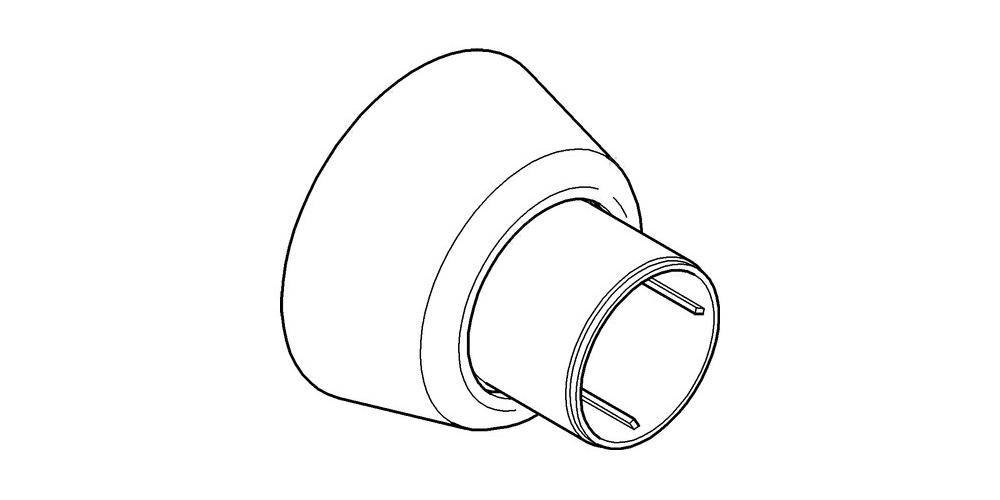 GROHE Rosette für S-Anschluss, DN 15, 70mm chrom chrom