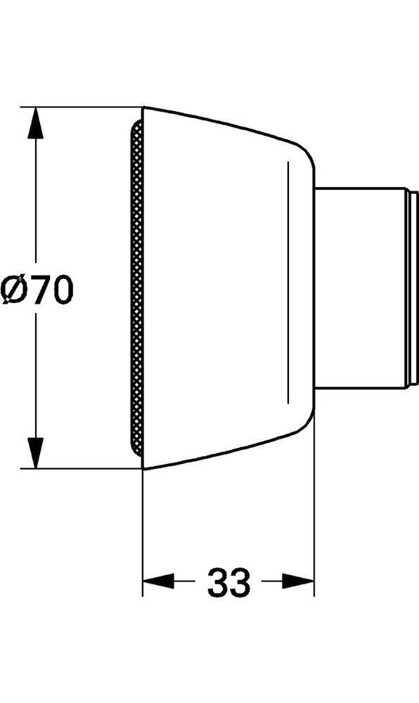 GROHE Rosette für S-Anschluss, DN 15, 70mm chrom chrom