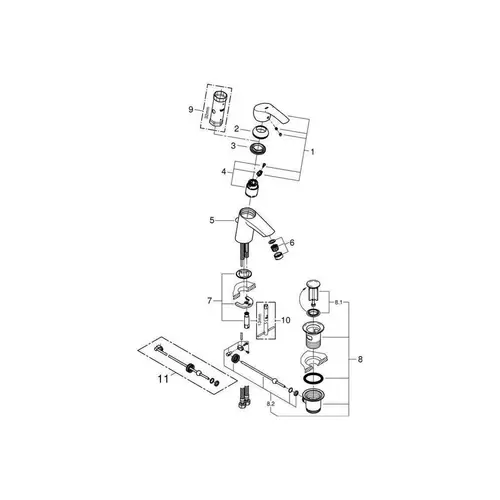 GROHE Einhand-WTbatterie EUROSMART DN 15 S-Size ZAG 1 1/4Zoll chr GROHE Einhand-WTbatterie EUROSMART DN 15 S-Size ZAG 1 1/4Zoll chr