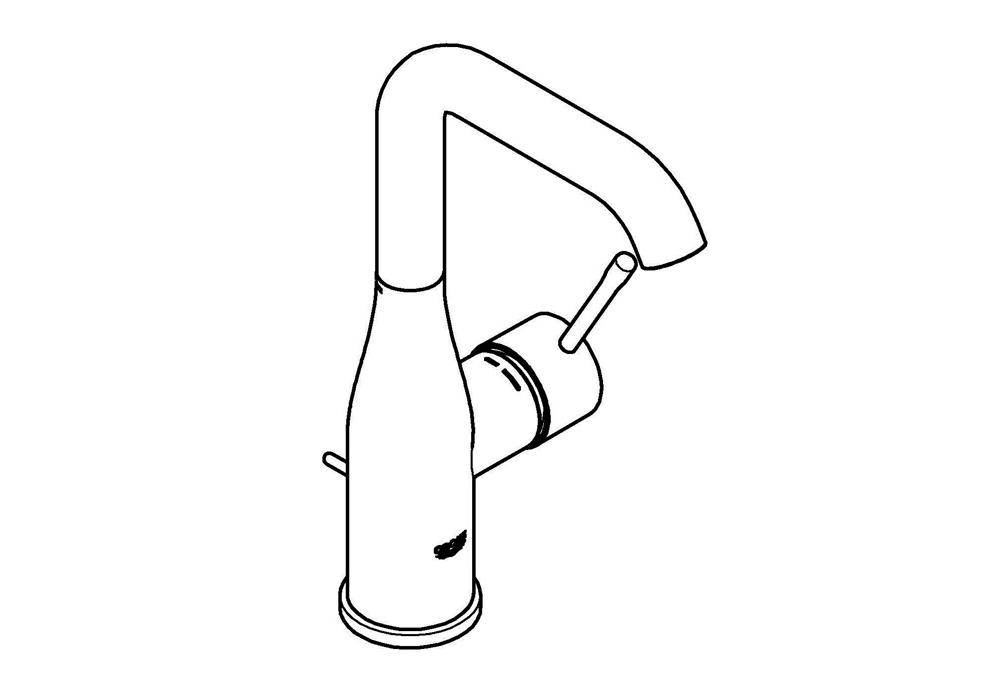 GROHE Einhand-Waschtischbatterie ESSENCE L-Size hard graphite