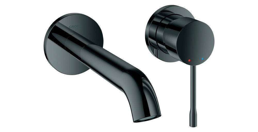 GROHE 2-Loch-Waschtischbatterie ESSENCE Ausladung 183mm Hard Graphite