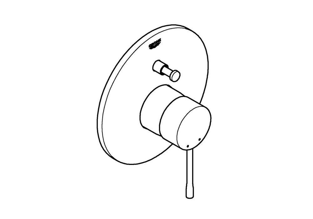 GROHE Einhand-Wannenbatterie ESSENCE Hard Graphite