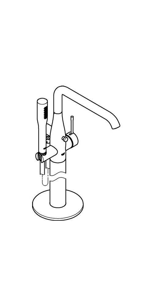GROHE Einhand-Wannenbatterie ESSENCE DN 15 Bod. FMS f 45984 chr