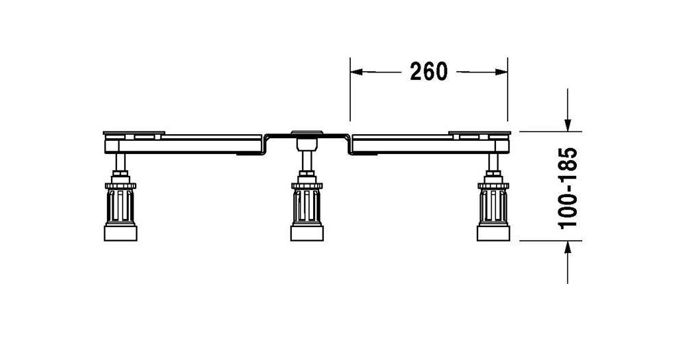 Duravit Duschwannenfuß höhenverstellbar 100-185mm