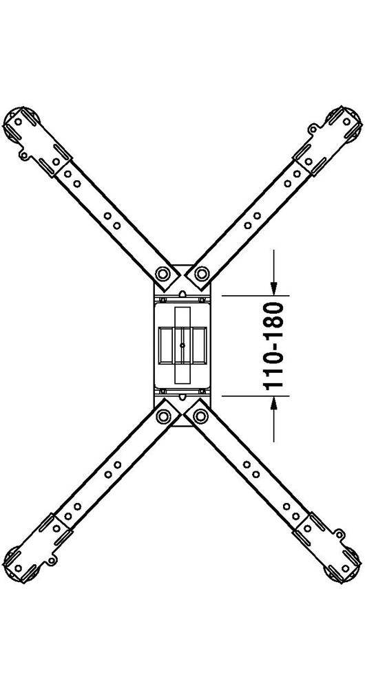 Duravit Duschwannenfuß höhenverstellbar 100-185mm